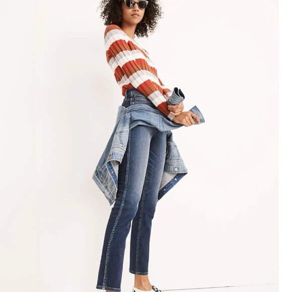 Madewell Slim Straight Jeans — Hammond Wash, Size 26, Classic Straight Leg - Picture 2 of 9